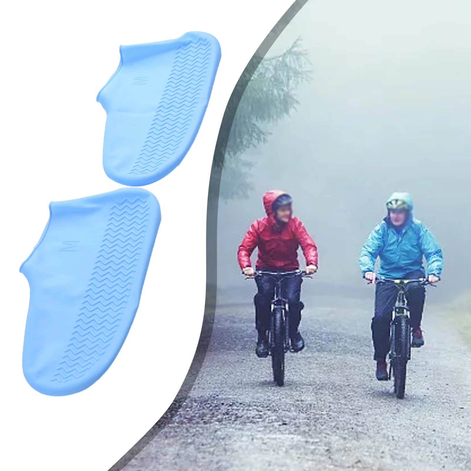Silicone Shoe Cover Rubber Overshoes Fits For Rainy Days Silicone Anti Slip Overshoes Camping Hiking Parts Wear-resistant - Image 2