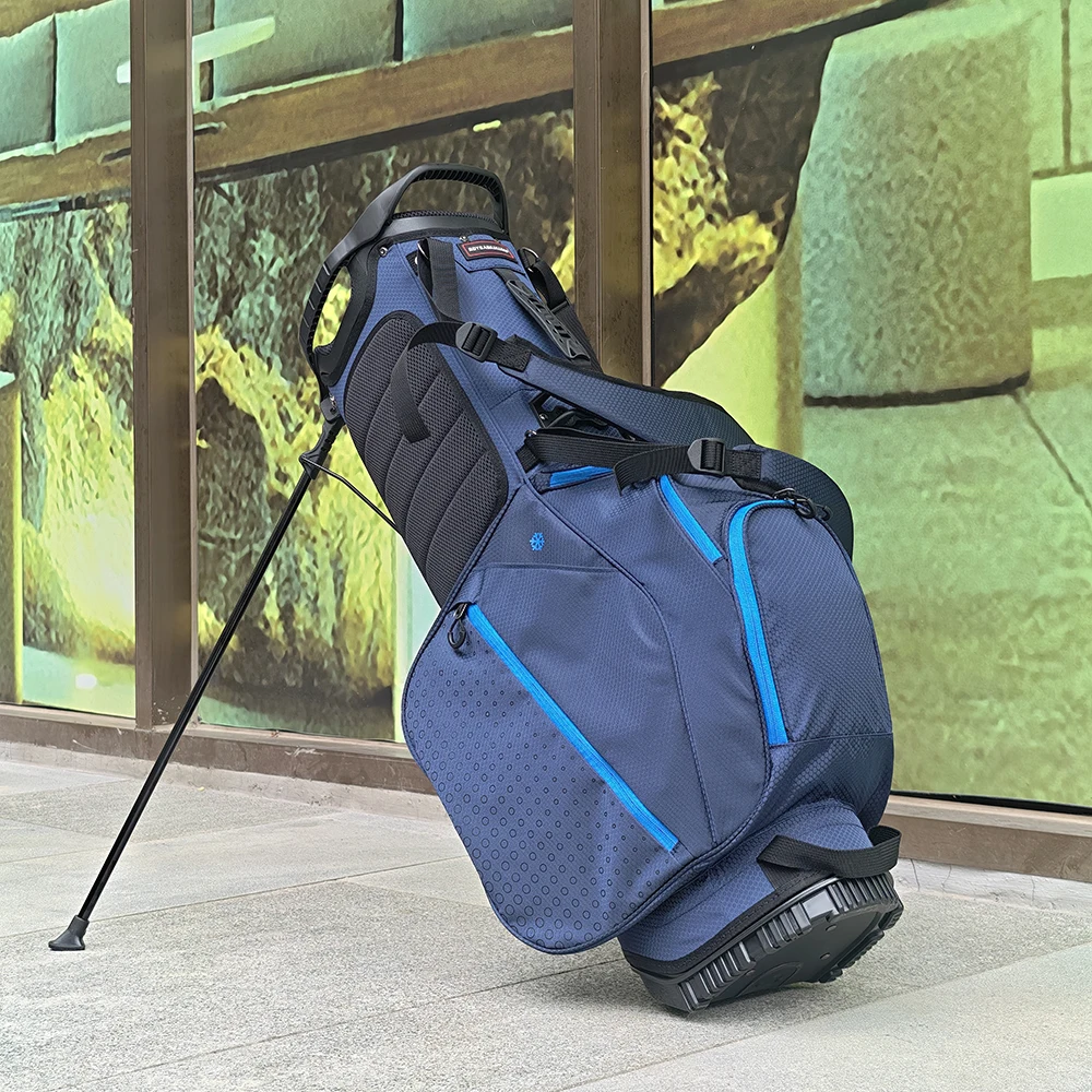 Leichte 14-Fach Golf-Tragetasche, Wasserabweisende Golfschläger-Tragetasche mit Stilvollem Polka-Dot-Muster, Gepolsterte Doppelt Verstellbare Schultergurte – Detail 9