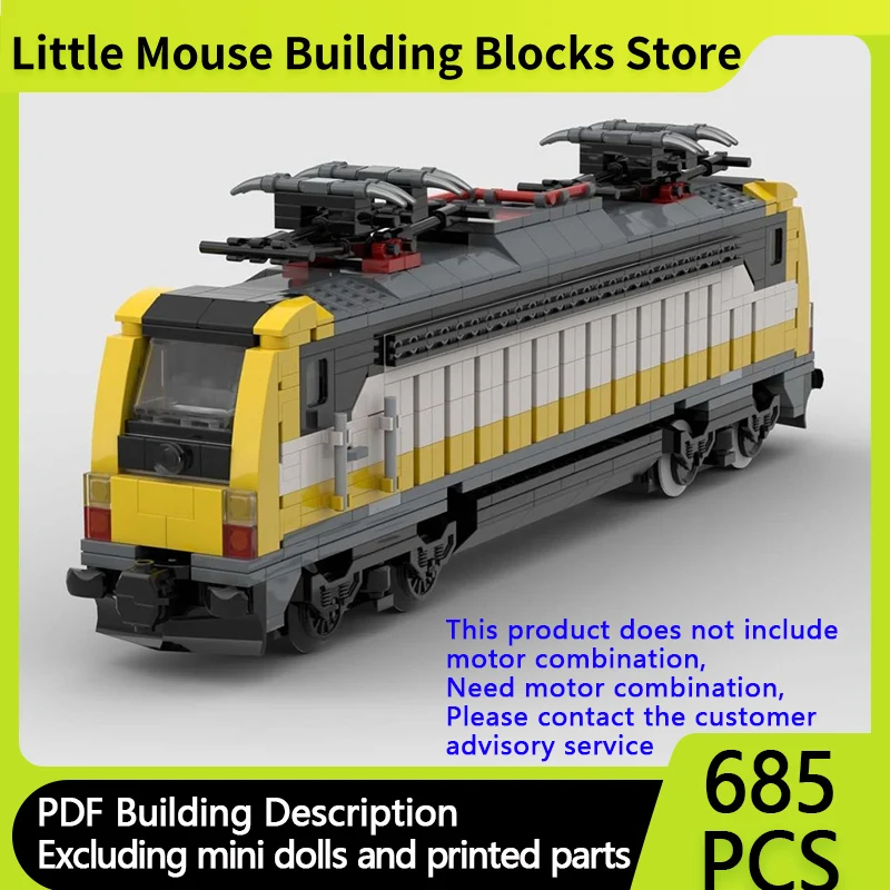 

City Car Model MOC Building Bricks Swiss Postal Locomotive Train Modular Technology Gifts Holiday Assemble Children Toys Suit
