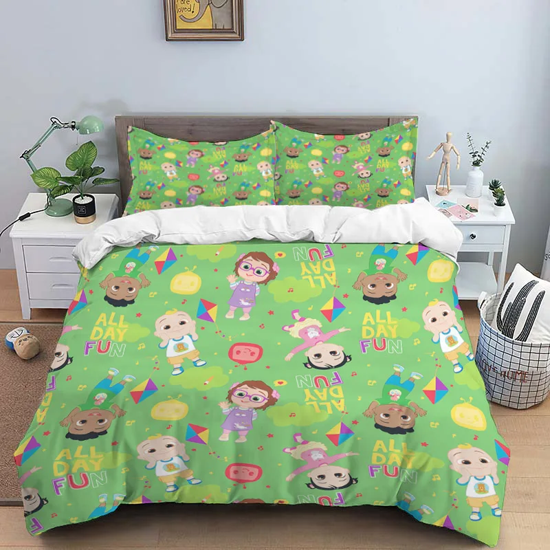 Cute Cartoon Watermelon Pattern Comforter Bedding Set,Duvet Cover Bed Set Quilt Cover Pillowcase,King Queen Size Bedding Set