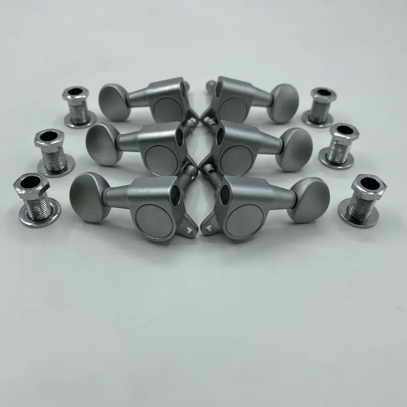 6 Pieces Tuner Key  Guitar Machine Heads Matte Chrome Color  Made in China Taiwan Tunning Keys