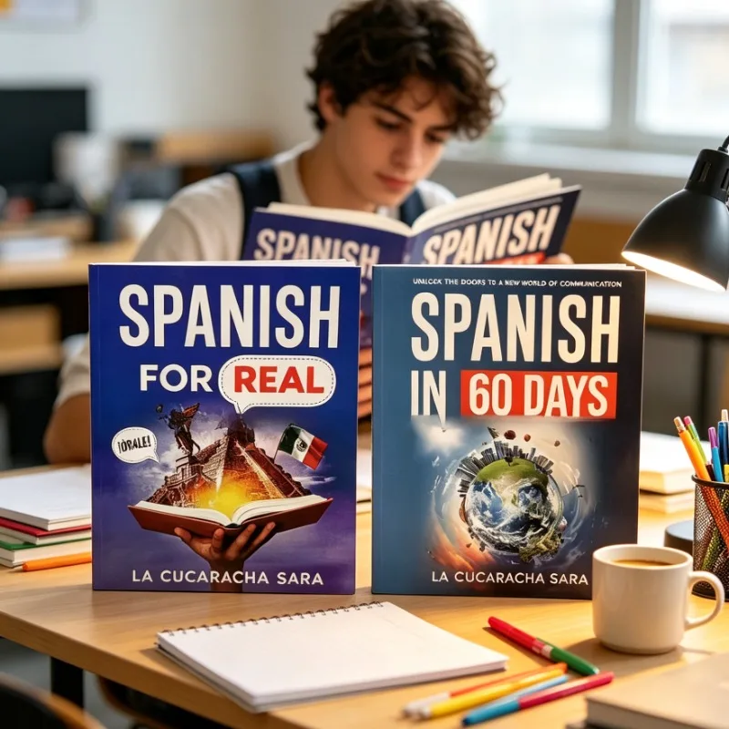 Spanish Learning Books Spanish in 60 Days & Spanish for Real Beginner Mexican Spanish Self Study Textbook Books
