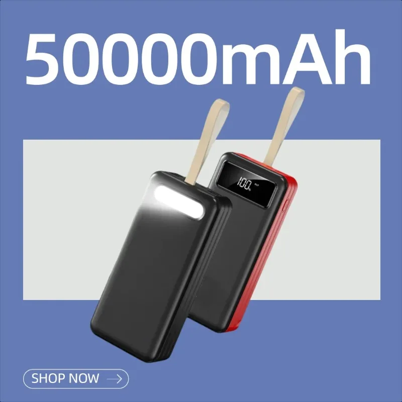 50000mAh Super Large Capacity Power Bank