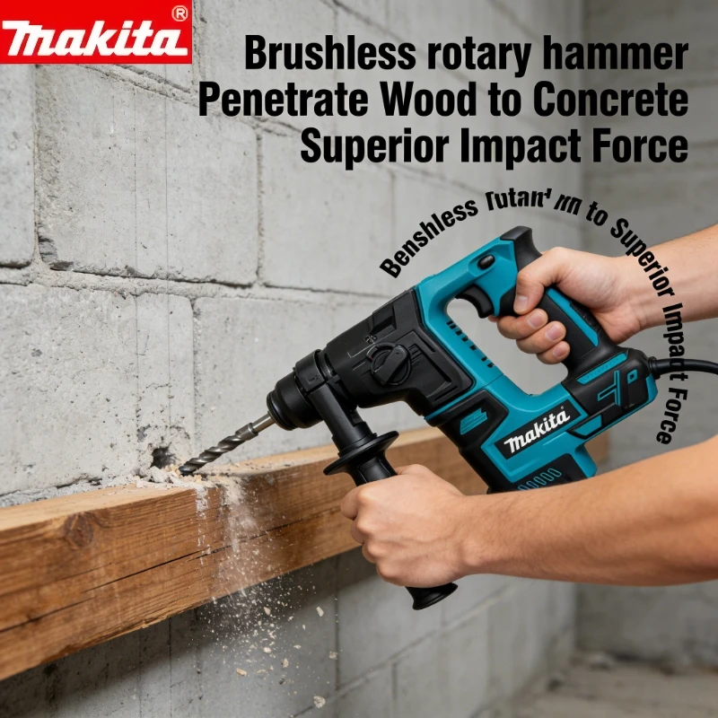 

Makita 12V Brushless Cordless Rotary Hammer HR140D - Compact Electric Hammer for Concrete Drilling & Outdoor Installation