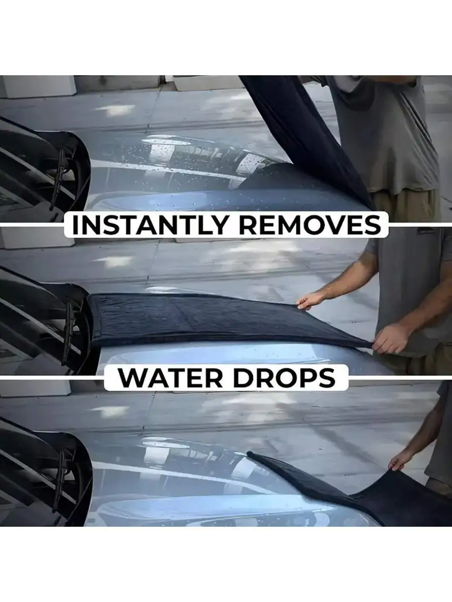 Ultra Fine Fiber Car Cleaning Towel - Absorbent, Professional Glass And Vehicle Detail Cloth, Suitable For Home And Car