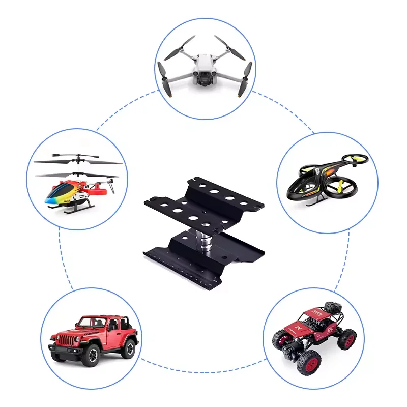 RC Car Lifting Work Stand Plataforma de Montagem, 360 Graus de Rotação, Repair Station para 1:10, 1/8 Buggy Crawler