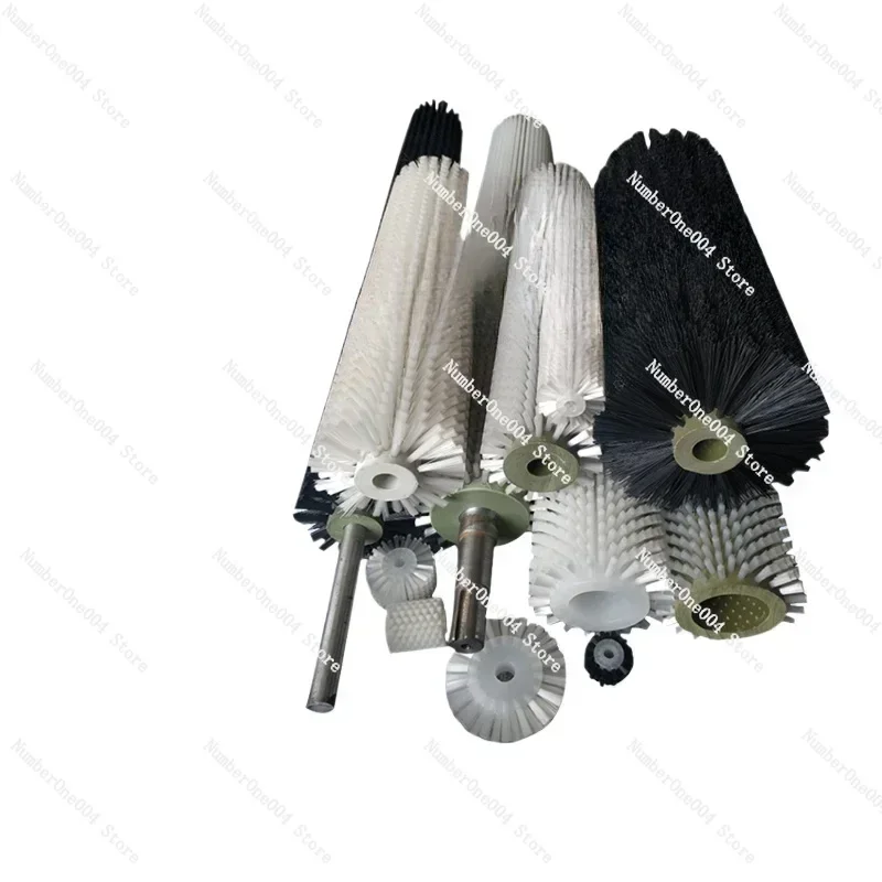 Industrial brush roller, drum brush, small nylon wire brush, dust removal, hollow brush wheel, circular cylindrical brush