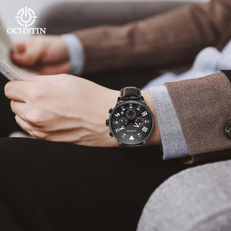 Ochstin-reloj de cuarzo para hombre, cronógrafo de marca original PROMINENTE, serie informal, sencillo, multifuncional