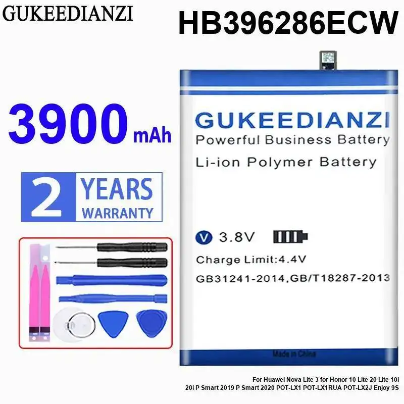 

Аккумулятор HB396286ECW для Huawei Nova Lite 3 Honor 10 20 10I 20I P Smart 2019 2020 Pot-LX1 Pot-LX1RUA Enjoy 9S
