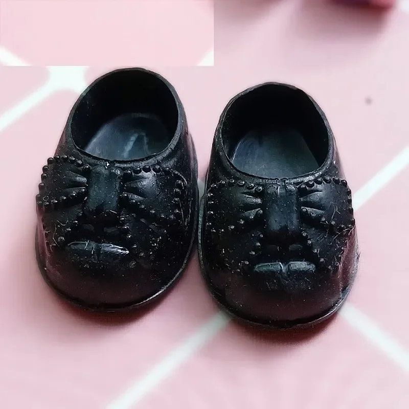 4 Color 2.5CM Doll Shoes for 16cm BJD Doll\'s Cute Bow Pattern General-Purpose for 1/8 Body Doll PVC Shoes