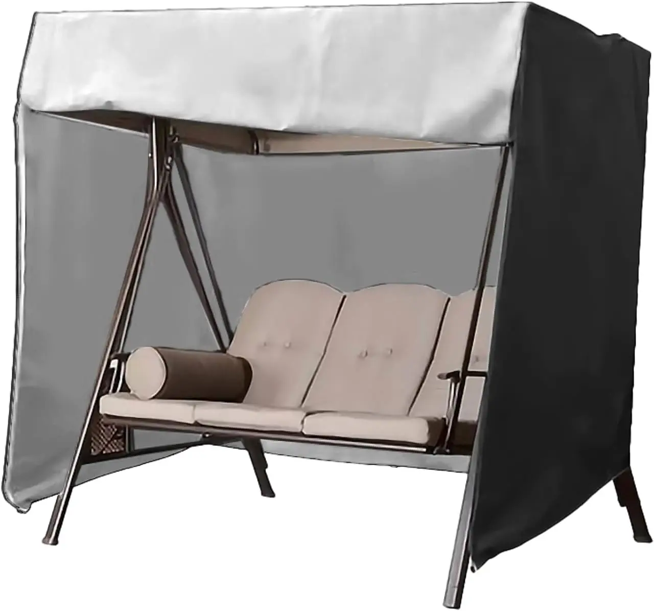 

Outdoor Hammo Cover, Waterproof Patio Swing Cover For 87 X 49 X 67 H Garden Glider Swing Canopy Black
