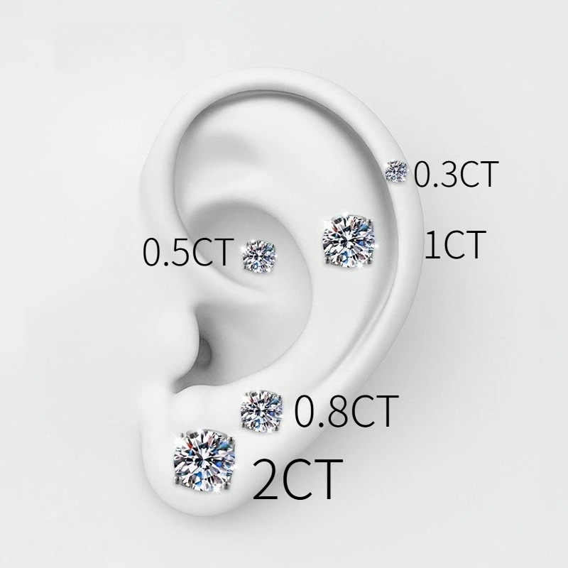 

Манжеты для ушей из муассанита D-цвета «Голова челюсти», серебро S925 с имитацией бриллианта, сверкающий подарок для женщин