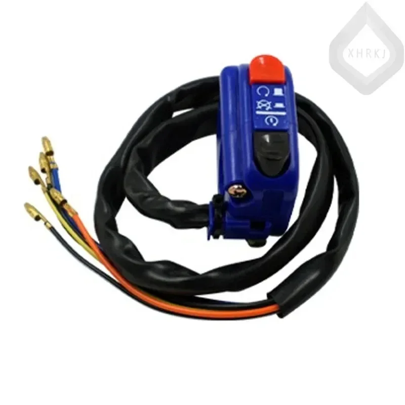 مفتاح مقود الدراجة النارية ATV العالمي الكلاسيكي مع مخرج لهب المبتدئ ومصباح LED مزدوج الفلاش