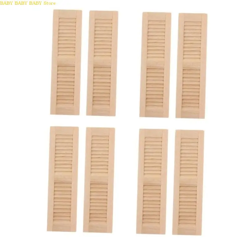 

Q81A Miniature Window Blinds 1/12 Doll House Accessory Realistic Shutters Model Craft Project Display Modern Decoration