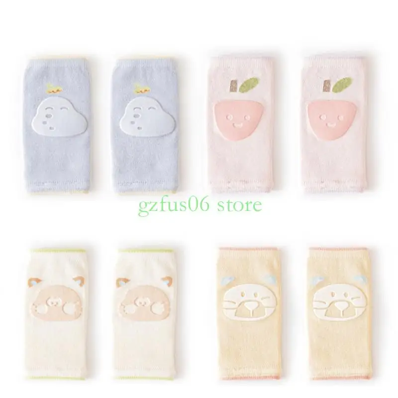 

D5QF Nonslip Kneepads for Toddler Breathable Crawling Socks with Silicone Grips for Boys Girls Baby Knee Protections Pad
