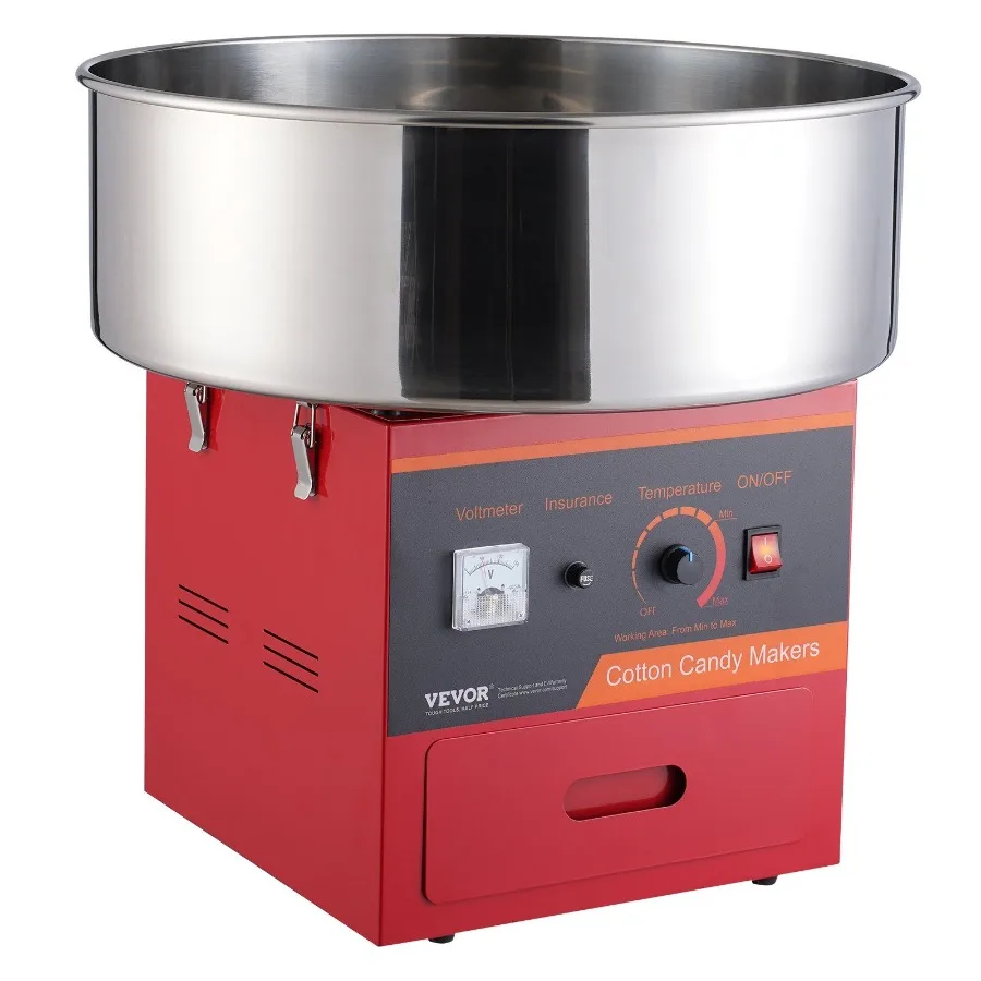 

Electric Cn Candy Machine 1000W Candy Floss Maker Commercial Cn Candy Machine with Stainless Steel Bowl Sugar Scoop and Drawer