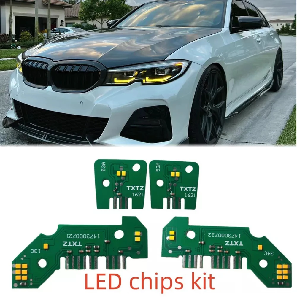 

Car Yellow For DRL LED Boards 63118496133 63118496137 63118496138 For BMW G20 330e 330i M340i 2019-2021 Headlight