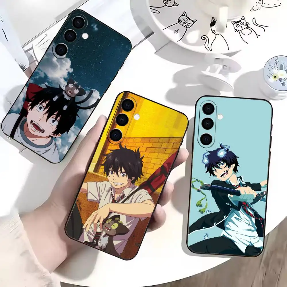 Blue Exorcist Rin Okumura Phone Case For Samsung Galaxy A73,A72,A71,A70,A53,A52,A51,Soft Silicone Black Cover