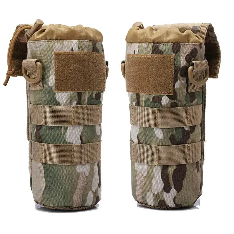 Nieuwe Waterfles Buiten Bergbeklimmen Camouflage Opvouwbare Thermos Cup Set Fietsen Draagbare Waterfles Multi-Functionele Hangin