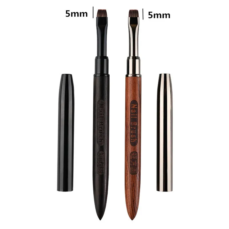 Sandalwood Gel Painting Brush Nail Art For Gel Tip Extension Acrylic Builder Accessory Nail Art Brushes Gel Nail Brush