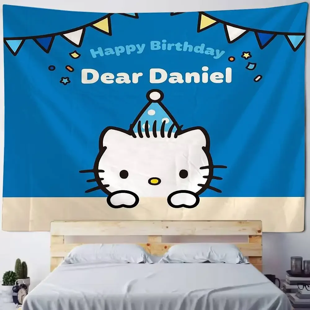 Sanrio dibujos animados lindo D-Dear Daniels tapiz decoración dormitorio fondo tela vacaciones fiesta en casa sala de estar Club