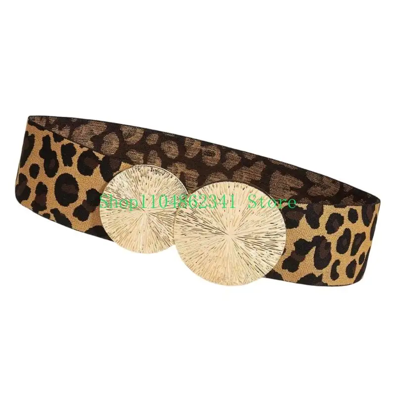 652F Women Adjustable Belt Leopard Print Elastic Support For Outdoor Activities Fitness