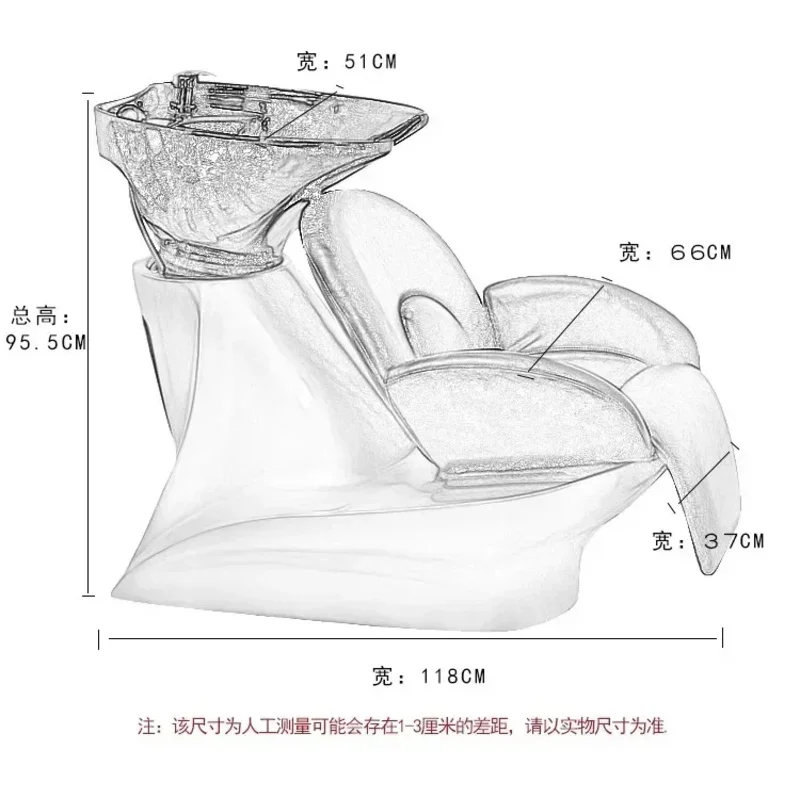 سرير شامبو محمول فريد من نوعه لعام 2025، كرسي شامبو لصالون الشعر على الطراز الشمالي، كرسي حلاقة مريح #2