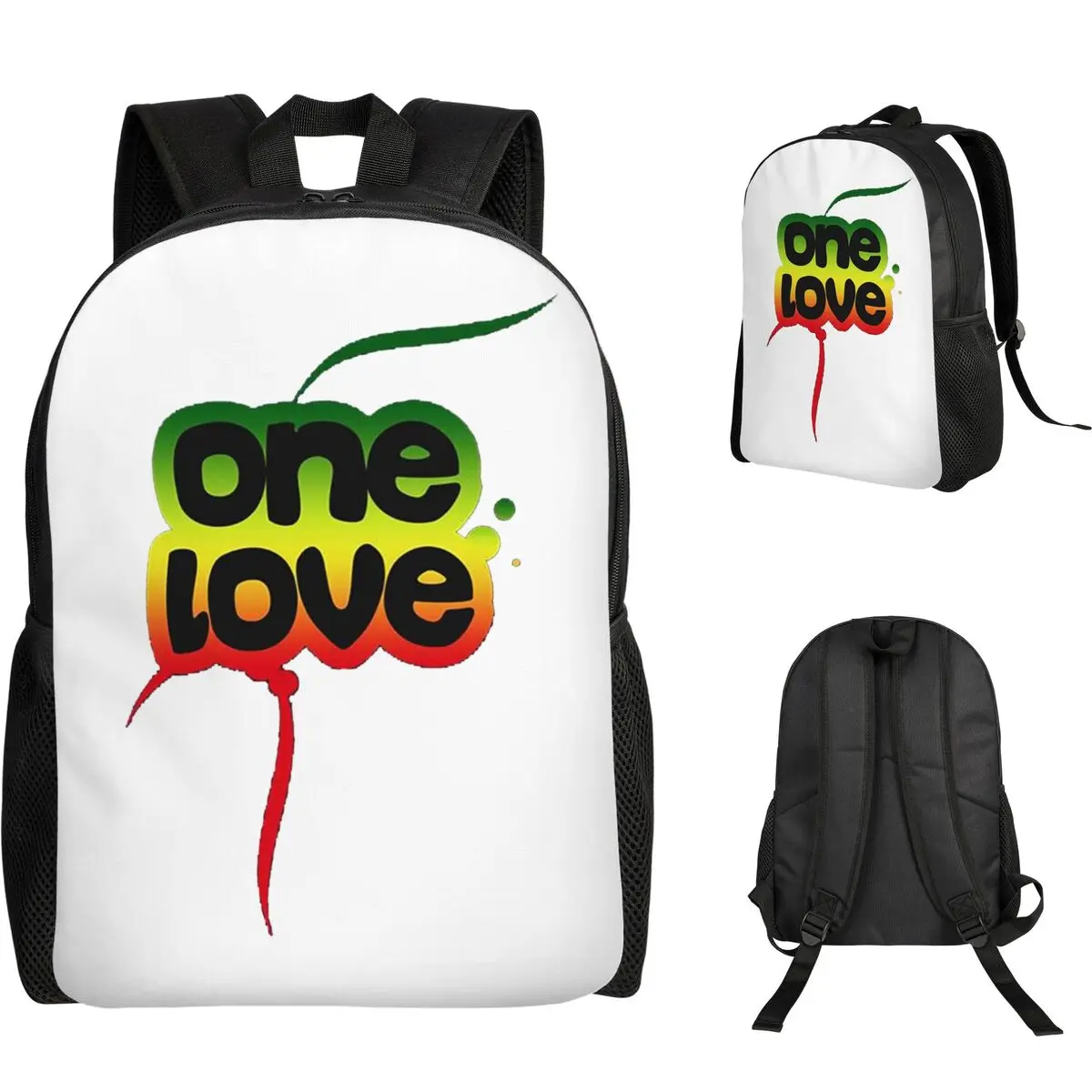 Bob Marley One Love Backpack Student Boys Girls BookBag School Bag Computer Shoulder Bags