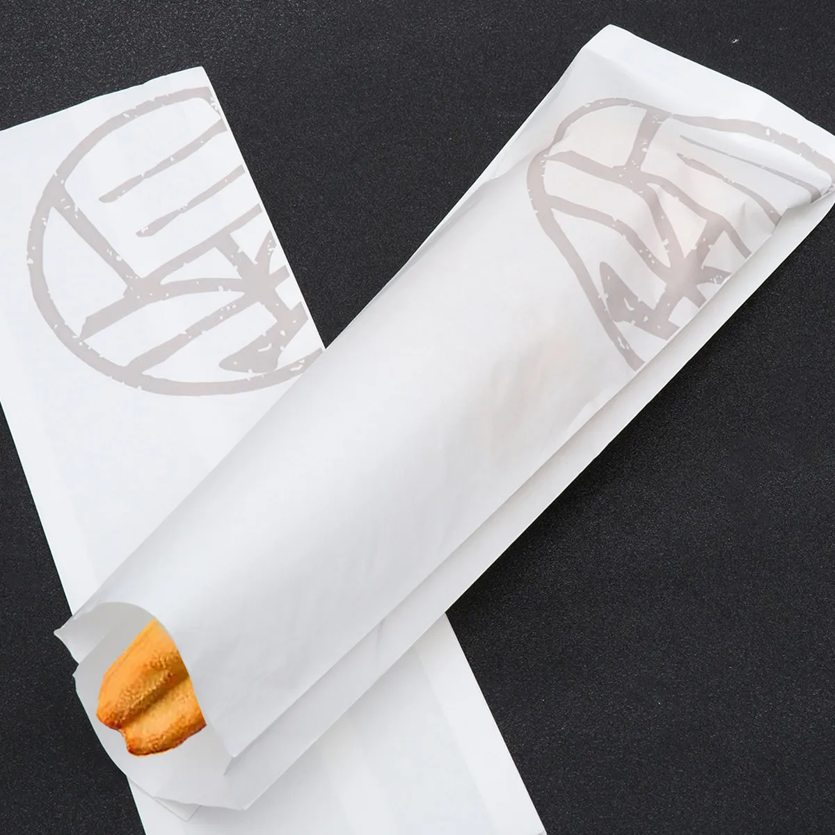 100Pcs Dog Paper Bags Greaseproof Premium Paper Oilproof Non-Stick for Hot Dog Sandwich Fried Food Packing Pouch - view 3