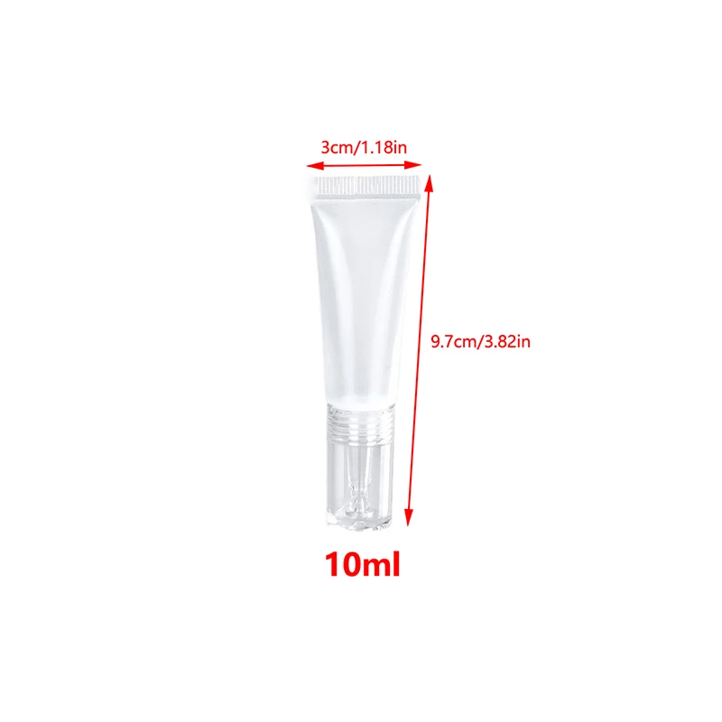 10/15ML Cosmetic Soft Tubes Sunscreen Eye Cream Lotion Liquid Foundation Refillable Bottles Hyaluronic Acid Dropper Empty Bottle