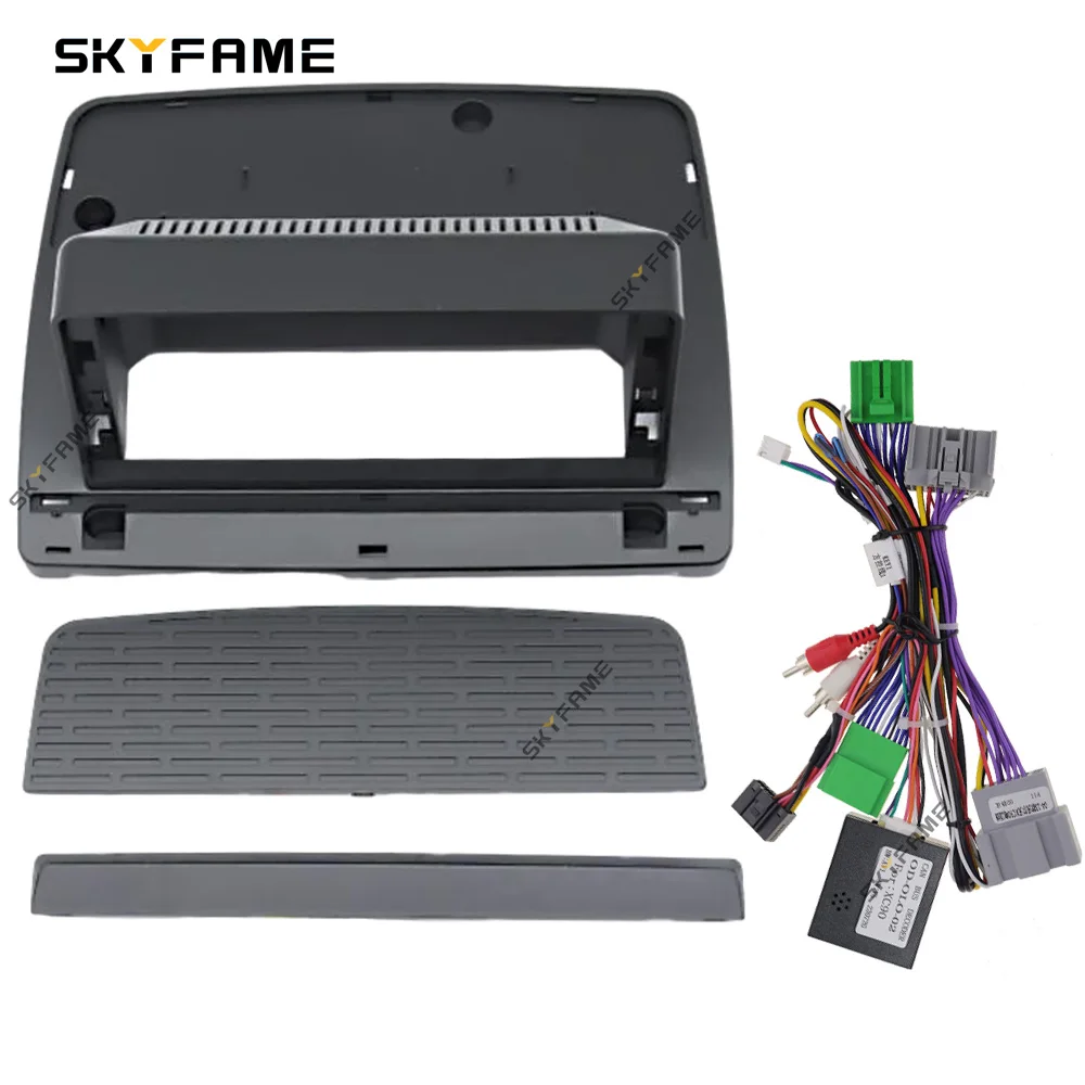 SKYFAME Car Frame Fascia Adapter Canbus Box Decoder Android Radio Dash Fitting Panel Kit For Volvo XC90