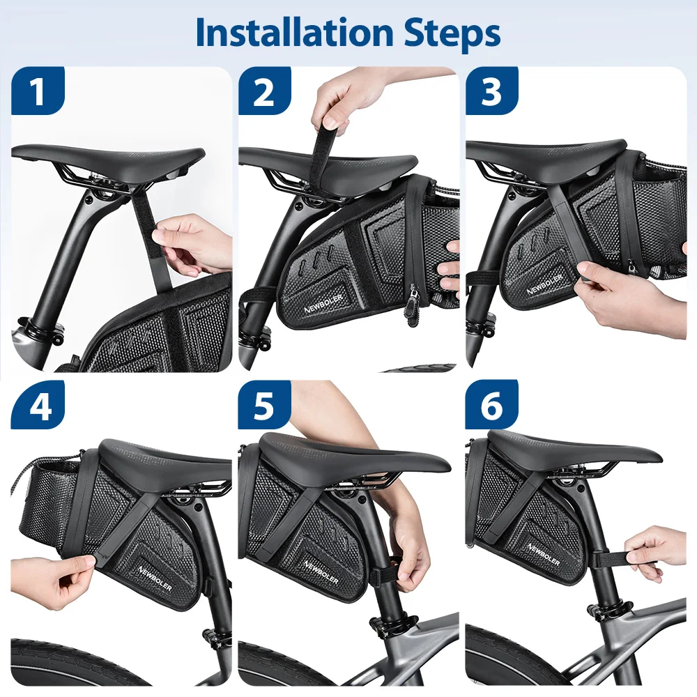 NEUE Wasserdichte Fahrradsatteltasche MTB Rennrad-Satteltaschen Fahrrad-Wasserflaschentasche Werkzeughaltertasche MTB-Zubehör – Detail 11