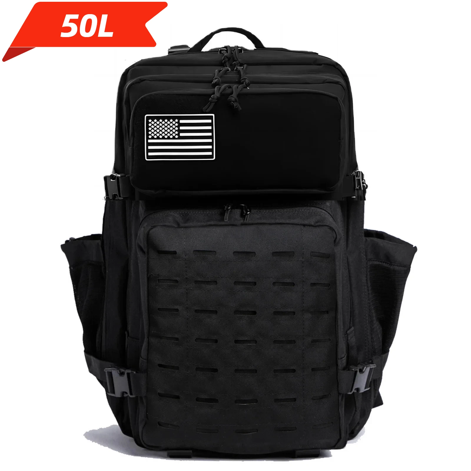 NONE 25L/50L taktische Rucksack Tasche Jagd Molle Rucksack Fitness studio für Männer edc Outdoor Wander rucksack Hexe 2 Flaschen halter 4