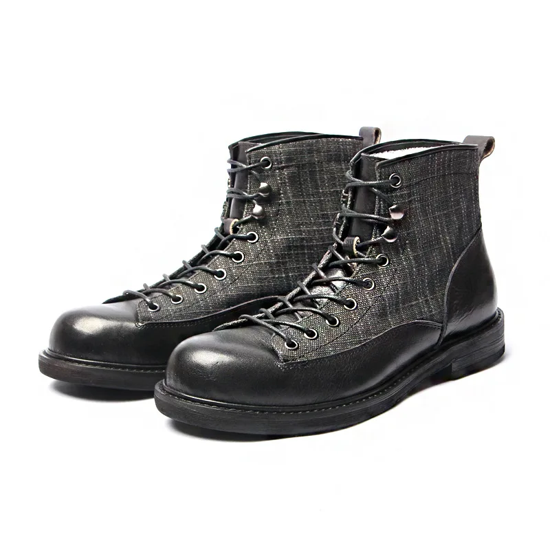 New Ankle Boots Men Autumn Winter Boots Fashion Leather Classic Lace-up Casual Boots Riding, Equestrian   Motorcycle Boots