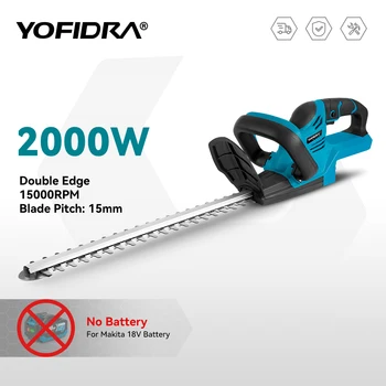 YOFIDRA 2000W 15000RPM מסור חשמלי למסור דשא אלחוטי מסור גינה...