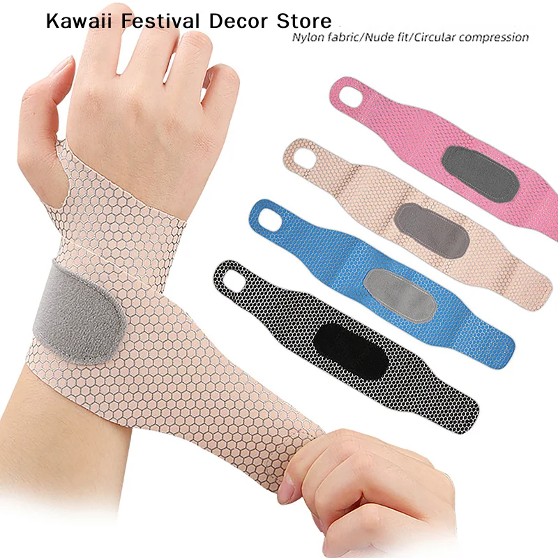 【K】 1PCS Ultra Thin and Soft Wrist Brace Wrist Wraps for Men and Women, Adjustable Wrist Support for Basketball Tennis Badminton