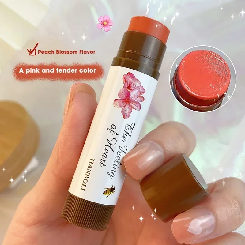 Baume Hydratant Fruit Mignon pour Femme, Rouge à Lèvres Longue Durée, Rouge Pêche, Maquillage Cosmétique, 4 Couleurs