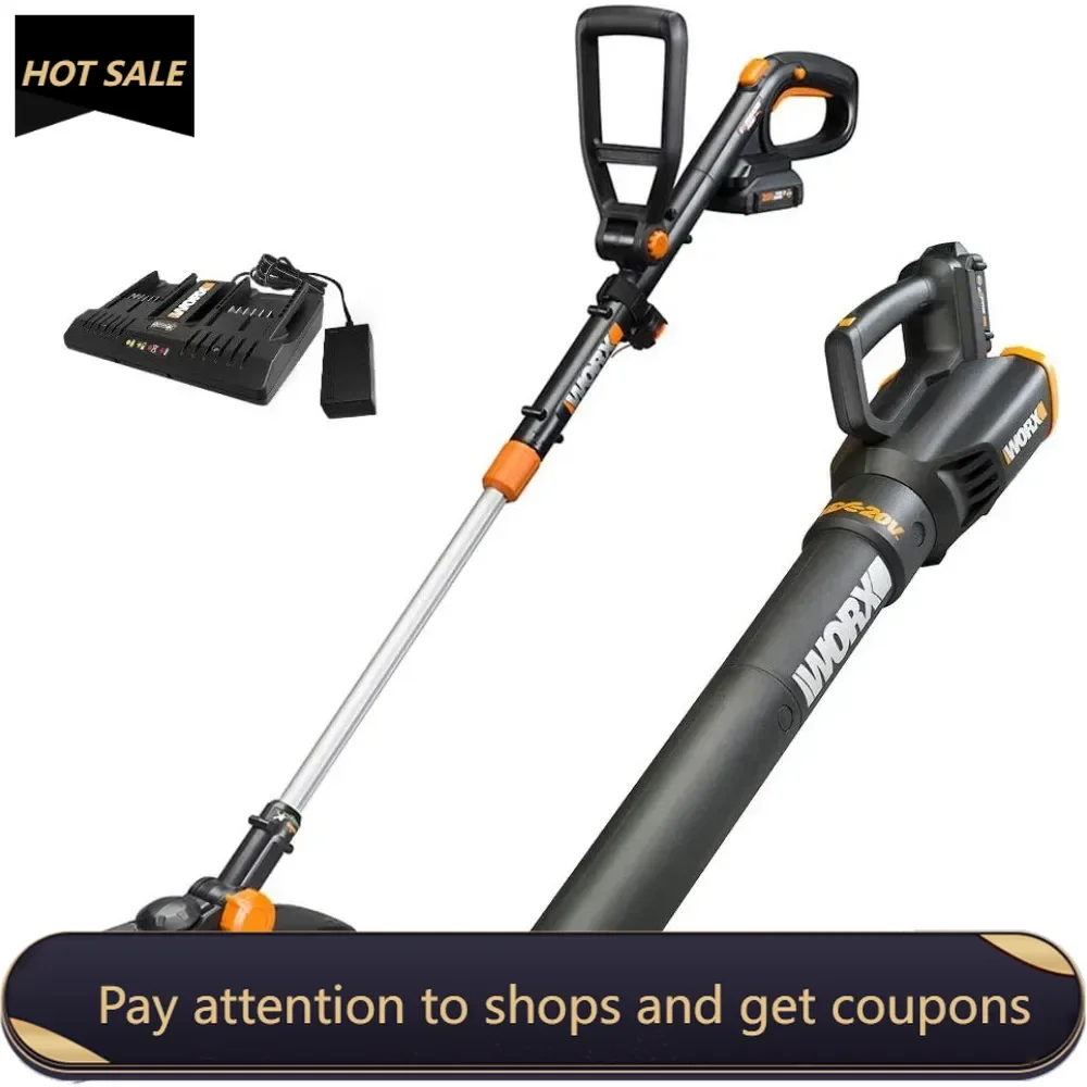 

20V GT Revolution 12" Cordless String Trimmer & Turbine Leaf Blower Power Share Combo (Batteries& Charger Included) Freight free