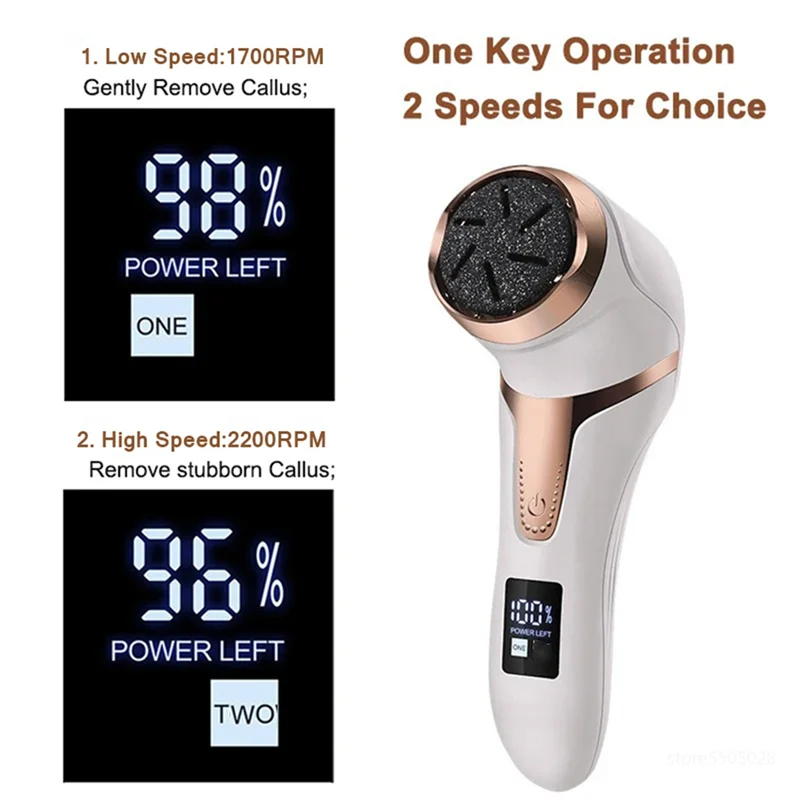 ABKR-Electric Callus Remover For Feet Portable Pedicure Kit Rechargeable Waterproof Foot File Foot Care Deadskin Remover