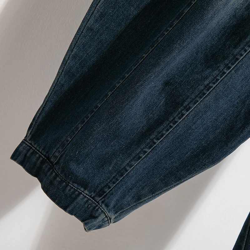 Plus Size Jeans Women 2025 New Arrival High Elastic Waist Wide Leg Loose Denim Pants For Women Korean Style Ripped Harem Jeans