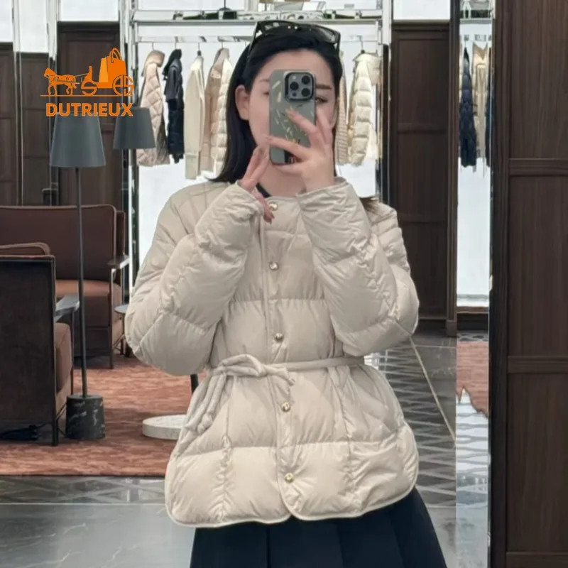 2025 Winter New Women's Daily Casual Short Down Jacket, 90% White Goose Down Filling, Simple and Fashionable Warm Coat for Women