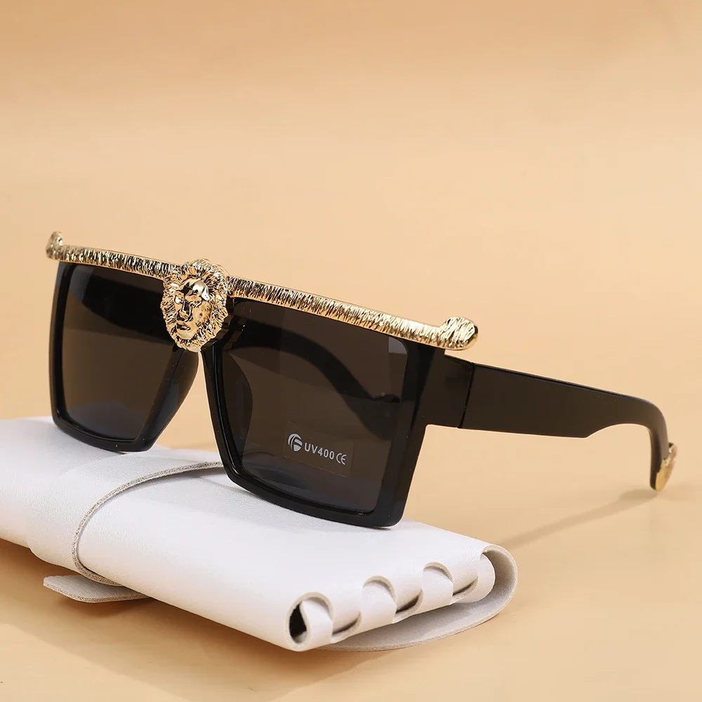 

2025 New Fashion Designer Square Lion Head Sunglasses Women Ladies Sunglass Luxury Modern Stylish Sun Glasses UV400 New Trend