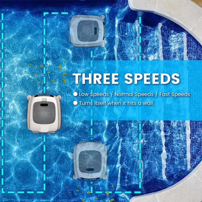 Dual Powered Robotic Pool Skimmer  Pool Surface Cleaner with Motors for Above Ground and Inground Pool Skimmer Robot