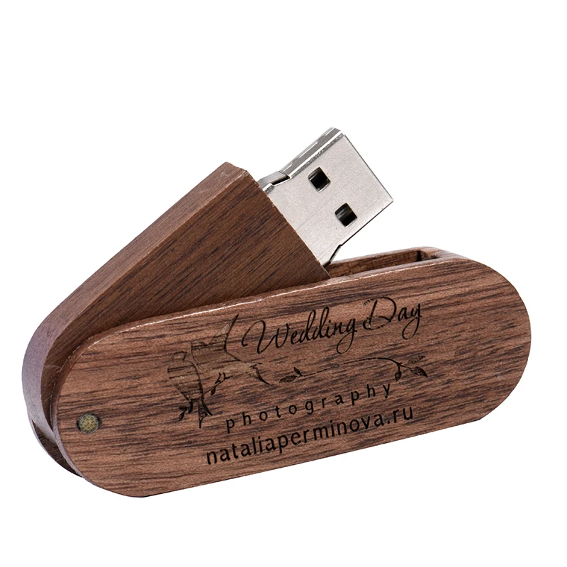 20PCS/lot Wooden USB Flash Drive 2.0 Pen Drive 4GB 8GB 16GB 32GB 64GB Memory Stick Keychain Pendrive Custom Logo for Photography