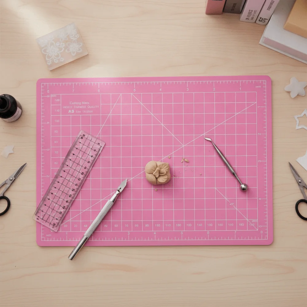 4pcs Portable Self-relaxing Surface Cutting Mat Scale Grid A5 Size A5 Cutting Mat Craft Cutting Pad For Crafting