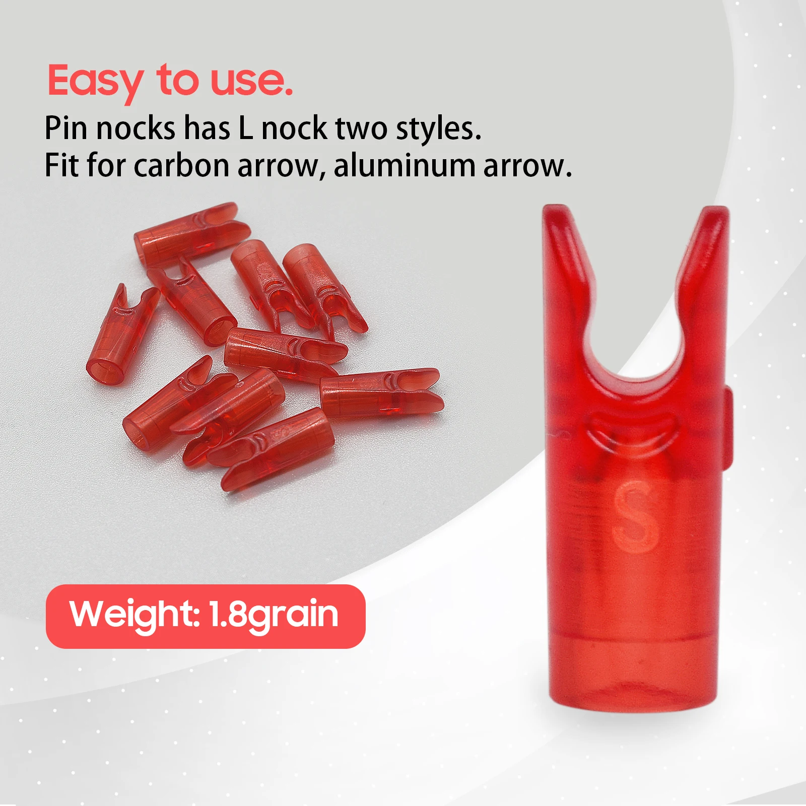 

50 pcs/lot Archery S Pin Plastic Nock Arrow Shaft Accessories Outdoor Hunting Shooting Archery Bow Parts