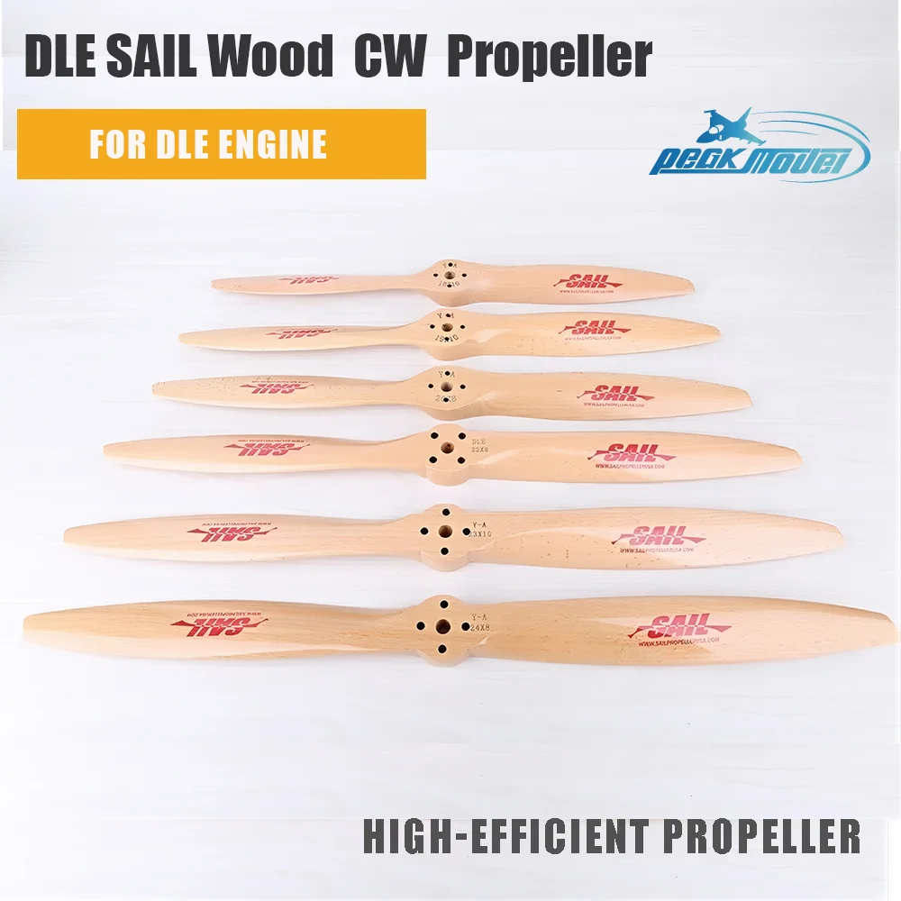 

DLE SAIL Specific German Beech Wooden CW Propeller Paddle (with Mounting Holes) For DLE Engine