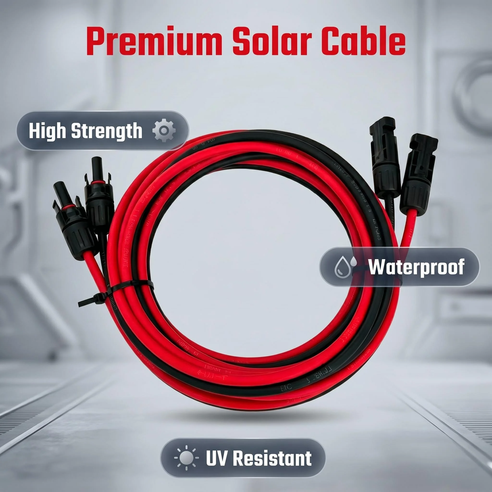 5M 10M 6MM2 Solar Cable for Solar Panel System Kit Connection for Rigid Solar Panel or Flexible Solar Panel 12V 24V Charge Cable - view 2