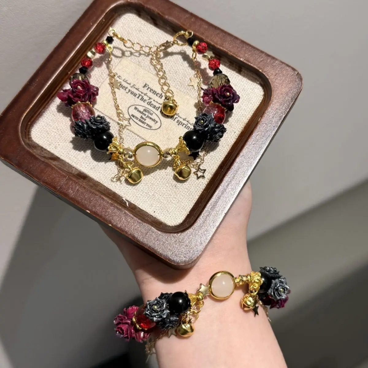 Women Beaded Bracelets Game Anime The Freak Circus pierrot harlequin  Dressing Up Wearing Props Men Gifts Couple Bracelet view 4