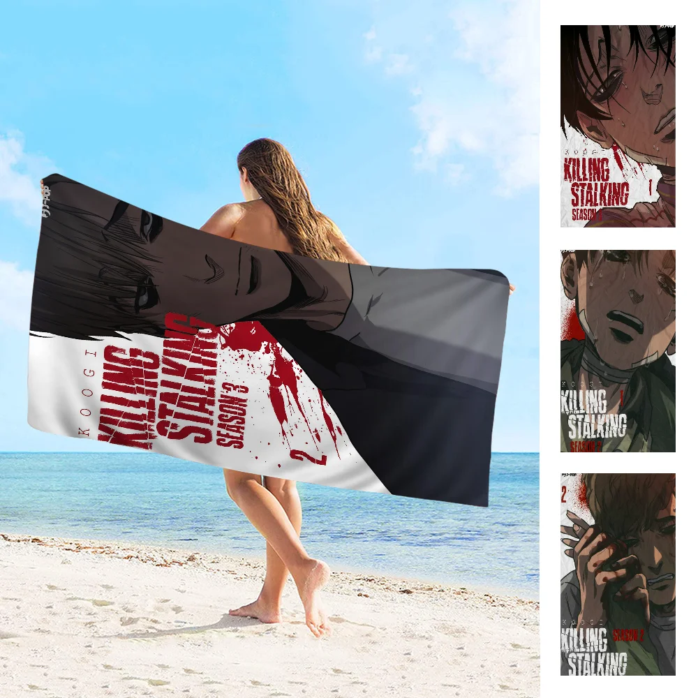 Killing Stalking Beach Towels Shower Towel Sauna Travel Spa Microfiber Quick Dry Gym Accessories Cute Room Decor